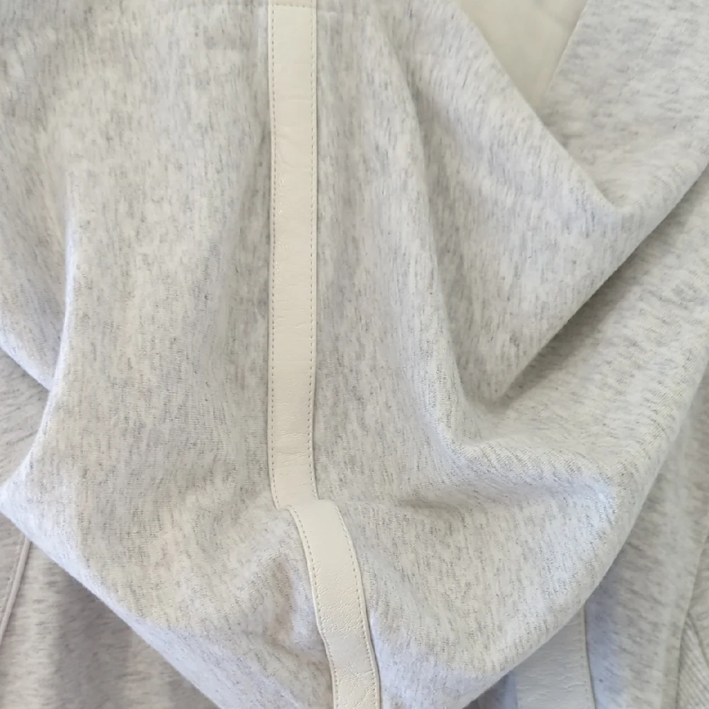 Blanc Noir Light Gray Hooded Trench Coat - Picture 13 of 13